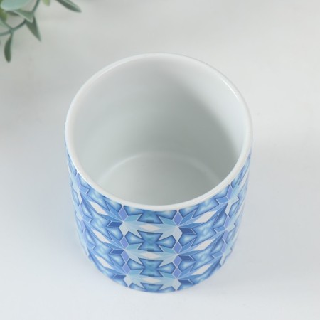 Bank for candles ceramics "Snow Queen" 200 ml 7.3x7.3x7.3 cm-1