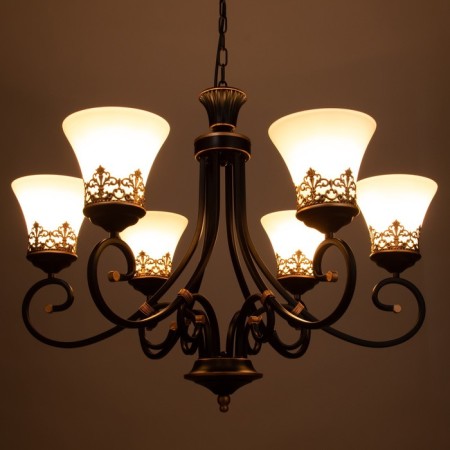 Chandelier 2713/6 E27 40W black and gold 77x77x52-82 cm Bayerlux-3