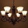 Chandelier 2713/6 E27 40W black and gold 77x77x52-82 cm Bayerlux