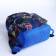 Baby backpack on lightning, external pocket, reflective strip, blue color