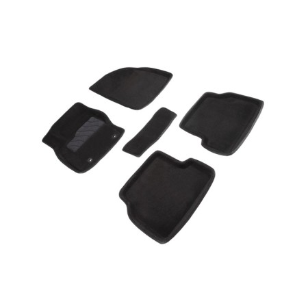 Pile rug for Ford Focus II, 2008-2011, black