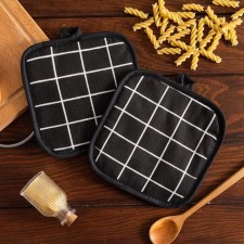 Kitchen set (2 objects) of the “cage” shade, black color, a brush 17x17 cm - 2 pcs, 100% p/e