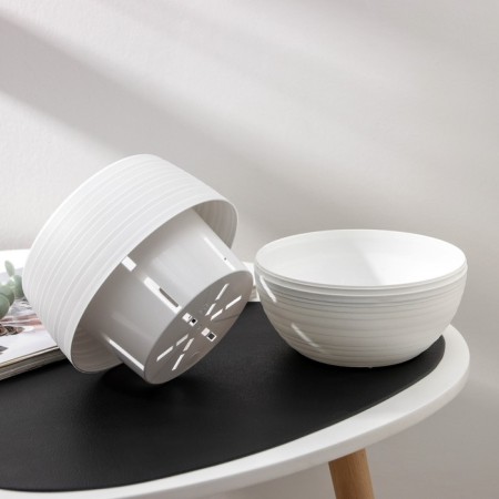 Flower pot "Japan" 1.2 l, white color-2