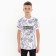 Polo T -shirt for a boy, white color/print mix, height 110 cm