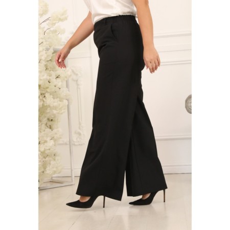 Female trousers, size 48, black color-5