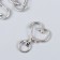 Carabiner Metal with a ring "Heart" silver 3.4x2.4 cm