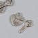 Magnetic metal lock "Key and lock" silver 2.3x3.4x0.5 cm