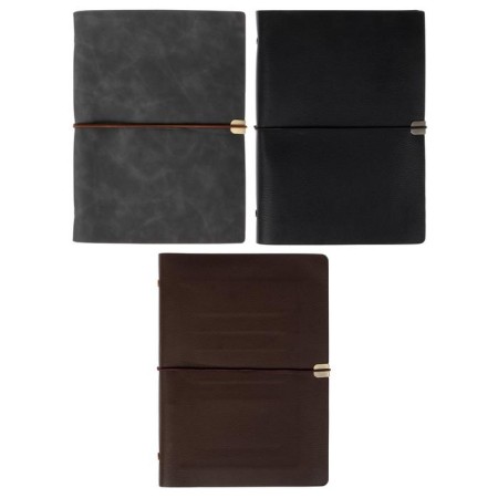 Organizer on the rings "Style" A5, 90 sheets in the ruler, on the elastic band, the cover of light, mix