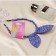 Hair cap "Funny ears" hearts, blue