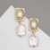 Earrings with pearls "exclus" velvet mach, color gold