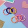 Hair gum "Sport Print" (set 6 pcs) hearts, 4 cm, mix