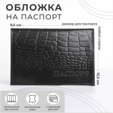 Cover for passport, black color