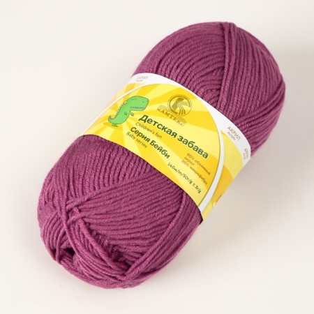 Yarn "Children's Fun" 20% microfiber, 80% acrylic 140m/50g (088 lingonberry)-1