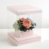 Gift box for flowers with a vase and PVC windows folding, packaging, Follow Your Dreams, 23 x 30 x 23 cm