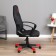 Playing chair "zombie 100" eco -leather/fabric, black