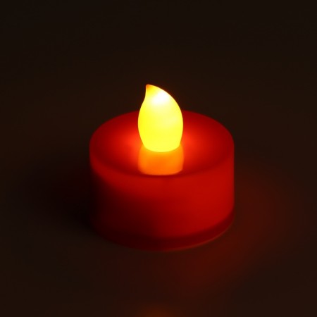 LED candles, nightlights LED RISALUX “For terrible rituals” set of 4 pcs., Red, RGB, 3.5 × 3.5 × 4 cm-4