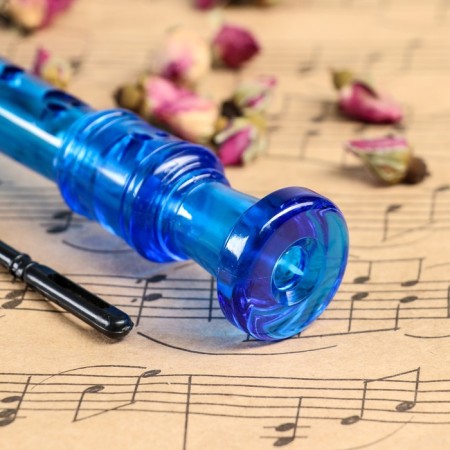 Music Life Blockflate, 8 holes, German system, blue-2
