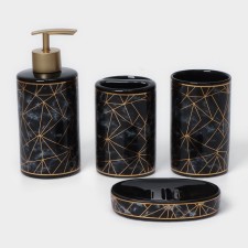 A set of accessories for the bathroom 