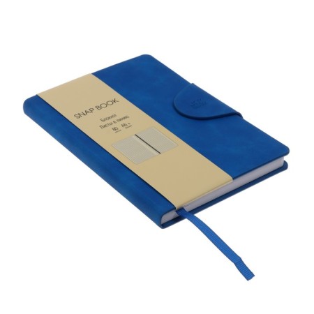 Notepad A6+, 80 sheets, covering artificial leather, lies, a magnetic valve with thermoting, an offset block 80g/m2, blue-1