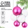 Christmas balls New Year, for the New Year, D = 6 cm, 8 pcs., Red color