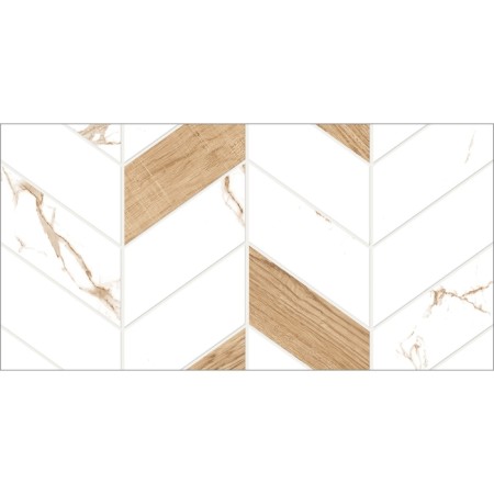 Tiles Facing Geometry Marmaris GT White, GT128VG 50x25
