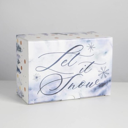 Folding box "Let it Snow", 22 x 15 x 10 cm, new year-4