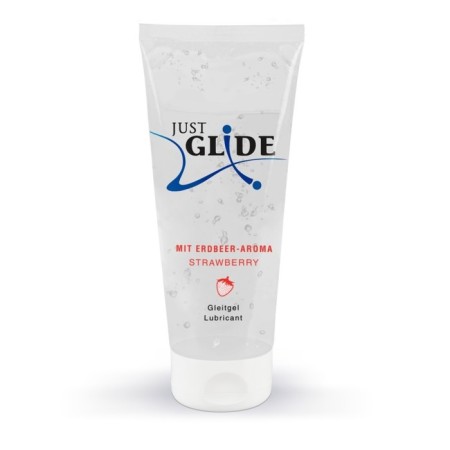 Water -based lubricant with the taste of strawberries Just Glide Strawberry, 200 ml