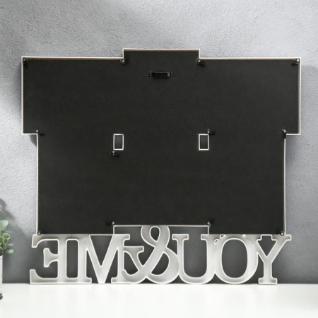 Photo frame plastic in 6 photos 10x15 cm "You and I" white 39x46.5 cm-2