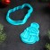 Books Form "Snowman", Cutting, Stamp, Blue Color