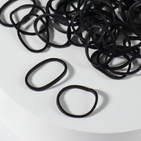 Silicone gum for hair, set, d = 1.5 cm, 100 g, black color-1