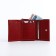 Women's wallet on the button, red color