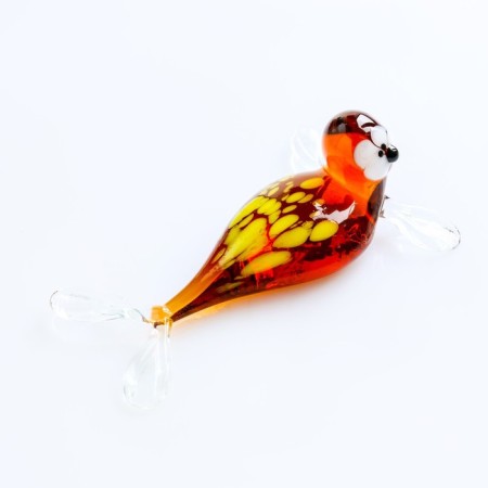 Figure made of glass "Sea cat" 3x8x4.5cm, mix-1