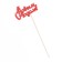 Topper "Happy New Year, with a cap", 10x6cm, red giving beautifully