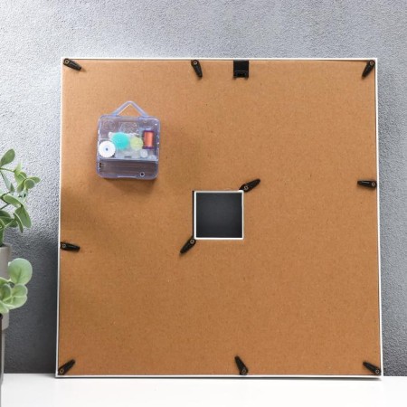 Photo frame with the clock "lovely" 3 photos, white-2