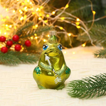 Christmas tree toy "Frog" 9 cm