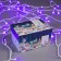 Garland “thread” 10 m, IP44, white thread, 100 LED, purple glow, 8 modes, 220 V