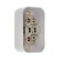 Kuntsevo socket Valentina, 16 A, 230 V, double, external, with salary, white