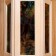 Wooden lampshade "deer" with glass inserts with UV seal, 33x29x16cm