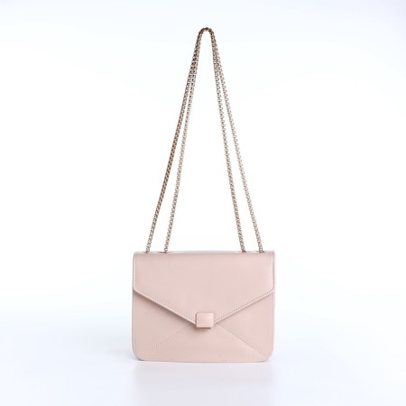 Women's bag on a magnet, small size, beige color