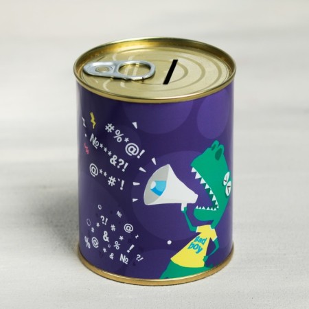 Pigger Bank Metal "Mat Mate", 7.5 x 9.5 cm-3