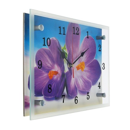 Carty clock is wall, series: flowers, "lilac flowers", 20x30 cm-1
