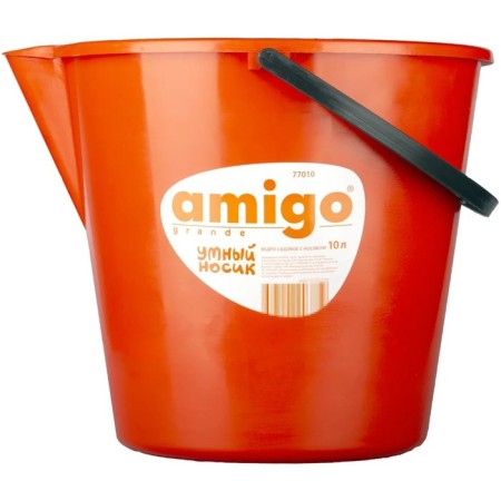 Construction bucket, with a nose, 10 l, plastic, amigo