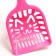 Figure scoop "Cat" with an ergonomic handle, 28 x 10 cm, pink