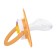 Nipple-dummy silicone orthodontic "rocket", from 3 months, color orange