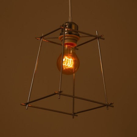 Bayerlux lamp "Angelo" 1x40W E27 chrome 18x18x70cm-3