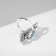 Ring "turquoise world" oval in openwork, a bona-blue-blue-blue in black silver, dimensionless