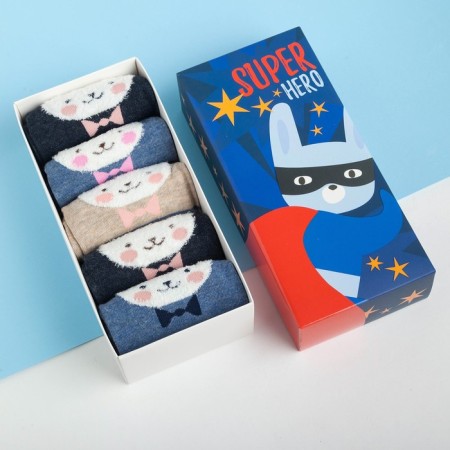 Super Hero sock set 5 pairs, 22-24 cm, cotton-2
