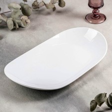 Блюдо фарфоровое овальное Wilmax, 38×22 см, цвет белый
