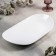 Oval porcelain oval porcelain, 38 × 22 cm, white color
