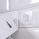 Organizer for storage, hinged, 2 sections, with adhesive hooks, 20.2 × 11 × 6.4 cm, white/gray color